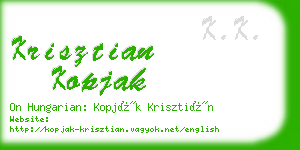 krisztian kopjak business card